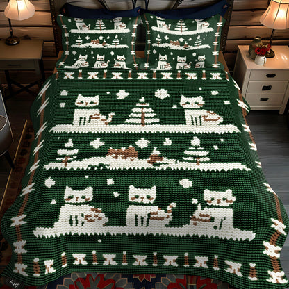Paws and Pines 3-Piece Quilted Bedding Set NCU0PT2141