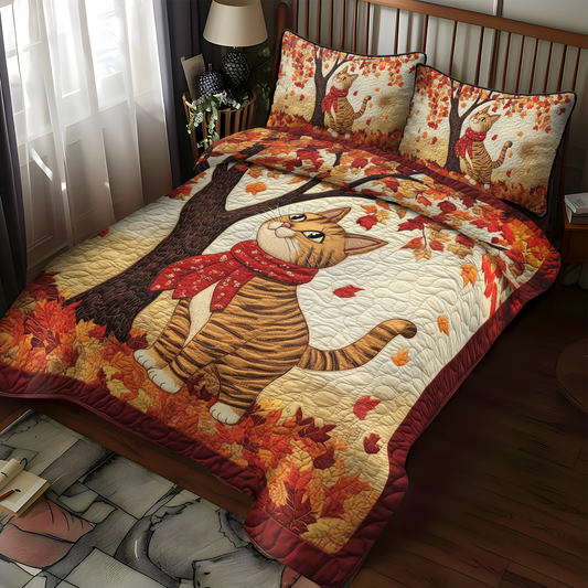 Paws and Whiskers 3-Piece Quilted Bedding Set NCU0DK1619