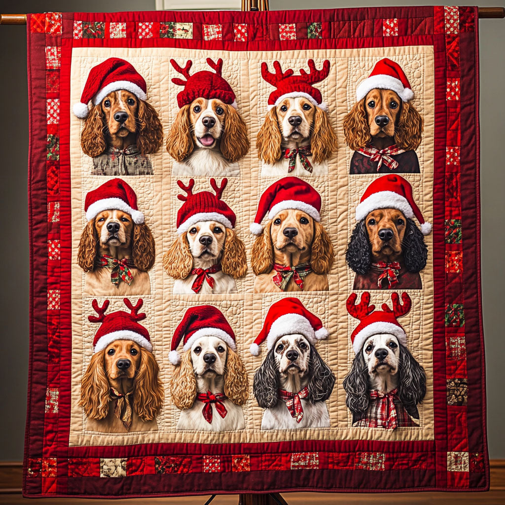 Paws of Christmas Quilted Blanket NCU0PT2181 Vantique