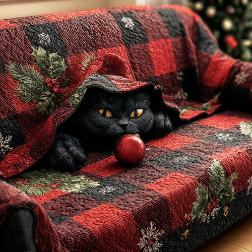 Paws of Winter Quilted Sofa Cover NCU0TD1392
