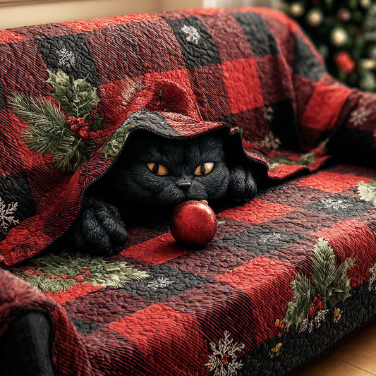 Paws of Winter Quilted Sofa Cover NCU0TD1392