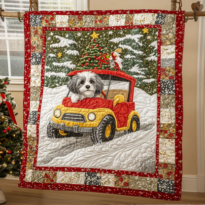 Pawsome Christmas Crew Quilted Blanket NCU0PT2182