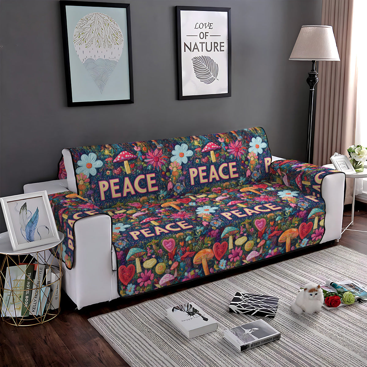 Peace Awakening Quilted Sofa Cover NCU0PT6909
