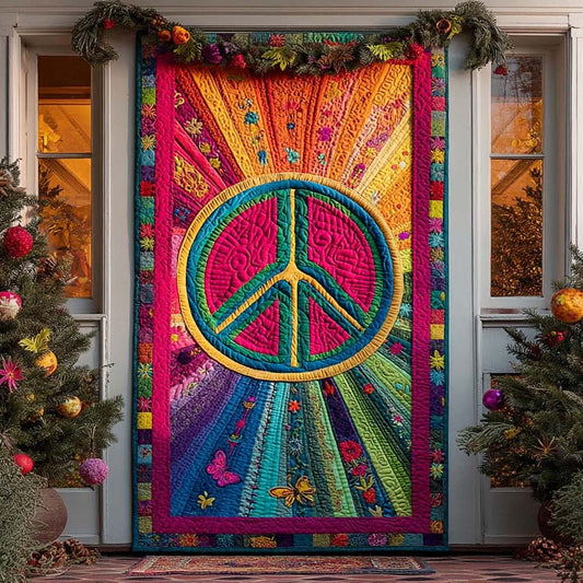 Peace Bloom Quilted Door Cover NCU0XD1611