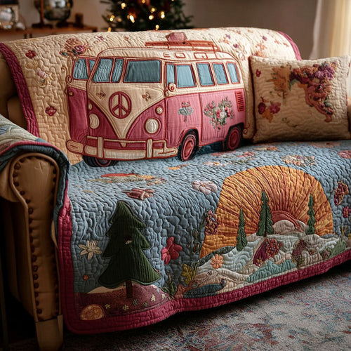 Peace Bus Quilted Sofa Cover NCU0PT10038
