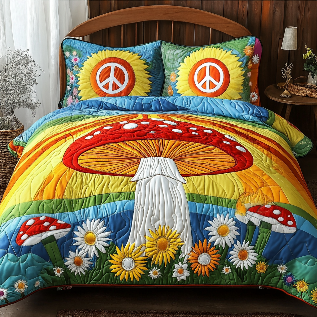 Peace Meadow 3-Piece Quilted Bedding Set NCU0VL2579