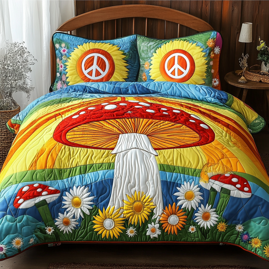 Peace Meadow 3-Piece Quilted Bedding Set NCU0VL2579