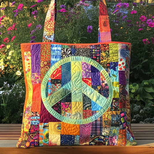 Peace Pop Quilted Tote Bag NCU0PT8202