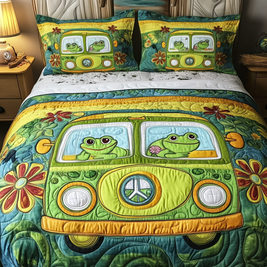 Peace Ride 3-Piece Quilted Bedding Set NCU0VH4976
