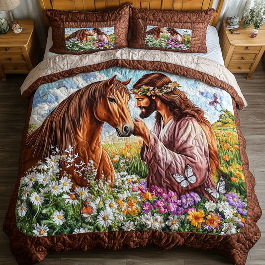 Peace Touch 3-Piece Quilted Bedding Set NCU0DK8116
