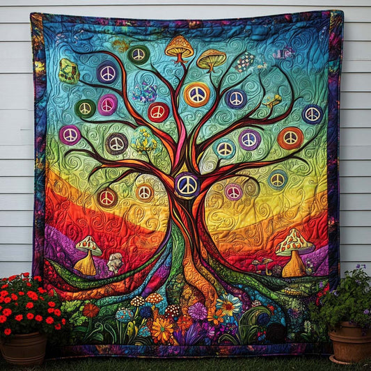 Peace Tree Glow Quilted Blanket NCU0NT7752