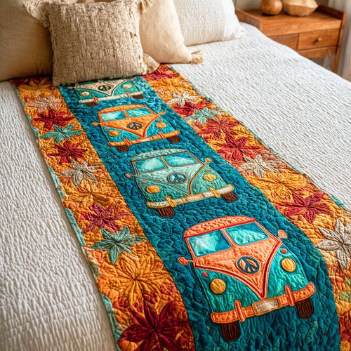 Peace Truck Ride Quilted Bed Runner NCU0TD1250