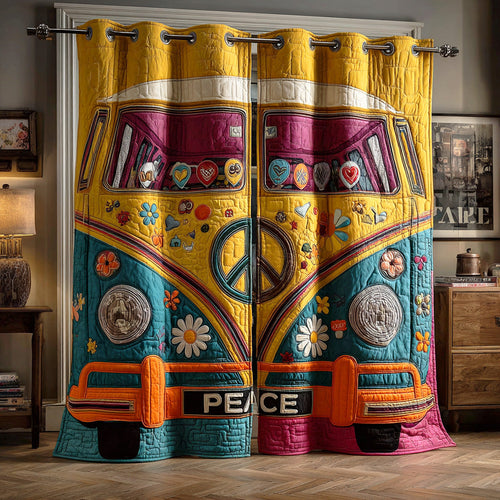 Peace Van Holiday Quilted Curtains NCU0TD1495