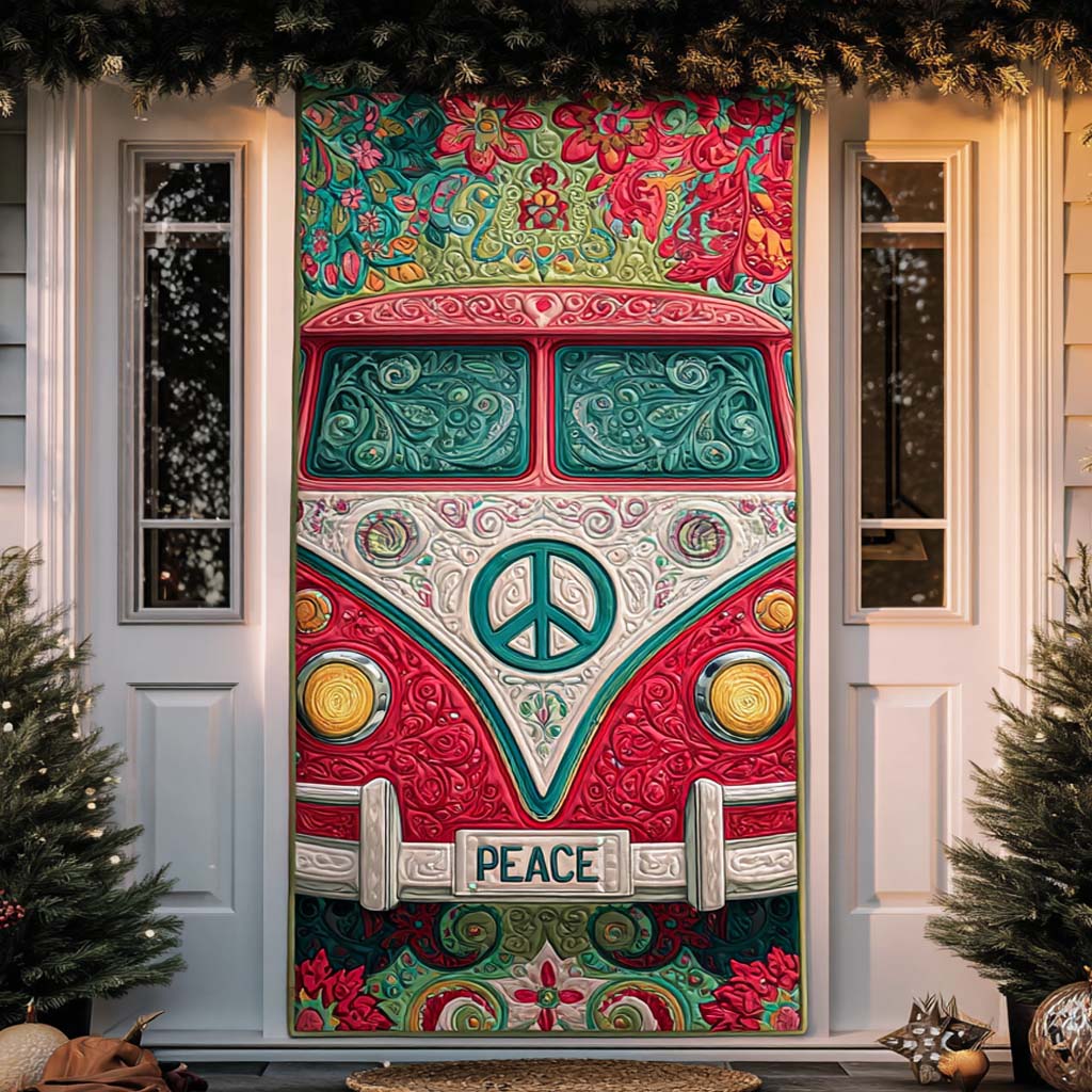 Peace Van Quilted Door Cover NCU0XD1614