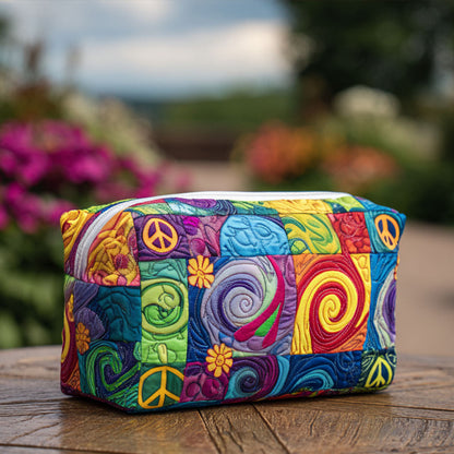 Peace Vibe Quilted Makeup Bag NCU0PT9293