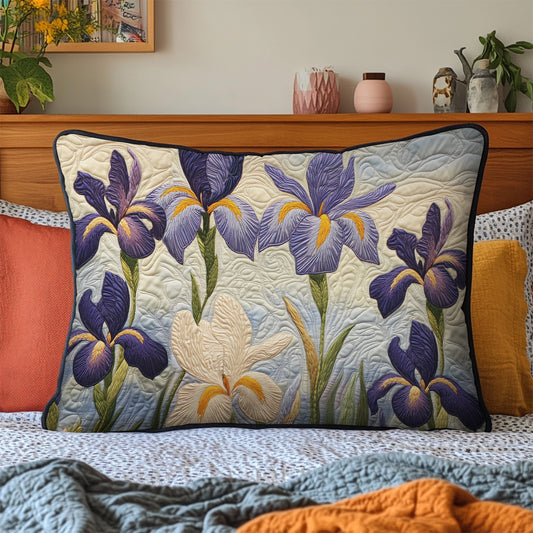 Peaceful Iris Quilted Bedding Pillow Case NCU0PT6677