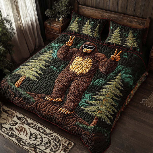 Peaceful Beast 3-Piece Quilted Bedding Set NCU0NT8016