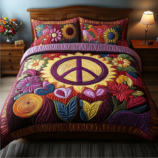 Peaceful Blooms Quilted Bedding Set NCU0DK6380