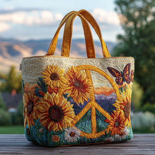Peaceful Blooms Quilted Tote Bag NCU0VL2824