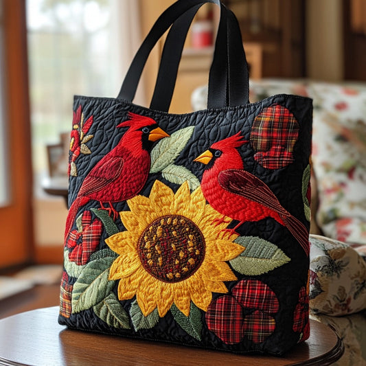 Peaceful Cardinal Quilted Tote Bag NCU0DV6882