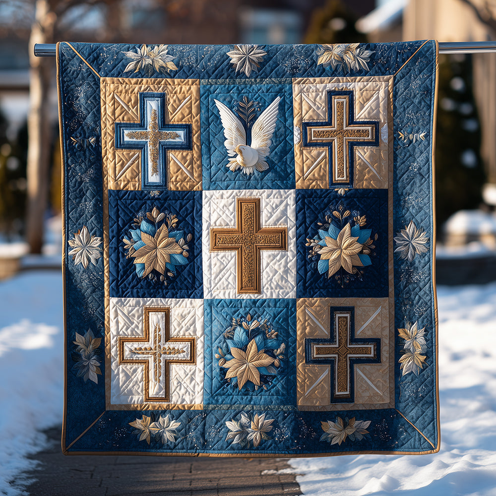 Peaceful Cross Quilted Blanket NCU0TH3448