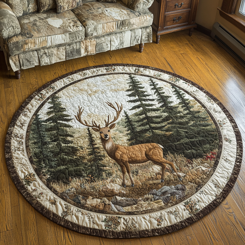 Peaceful Doe Quilted Round Mat NCU0DK5721
