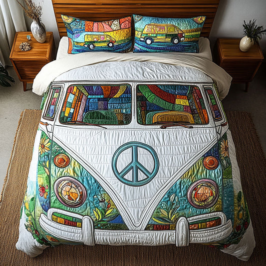 Peaceful Dreams Retreat 3-Piece Quilted Bedding Set NCU0PT4174