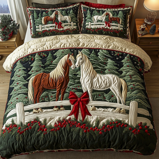 Peaceful Fence 3-Piece Quilted Bedding Set NCU0DK9948
