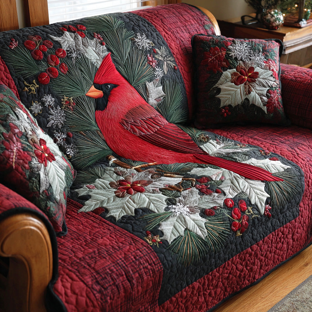 Peaceful Garden Flight Quilted Sofa Cover NCU0TD1299