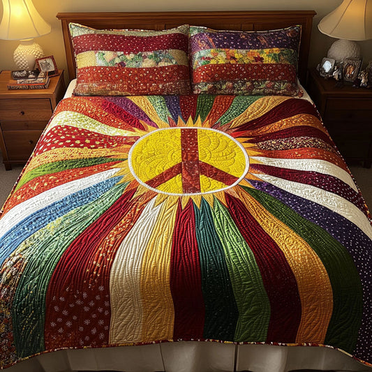 Peaceful Glow 3-Piece Quilted Bedding Set NCU0NT3908