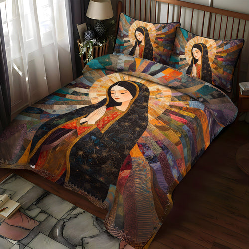 Peaceful Guardian 3-Piece Quilted Bedding Set NCU0PT2529