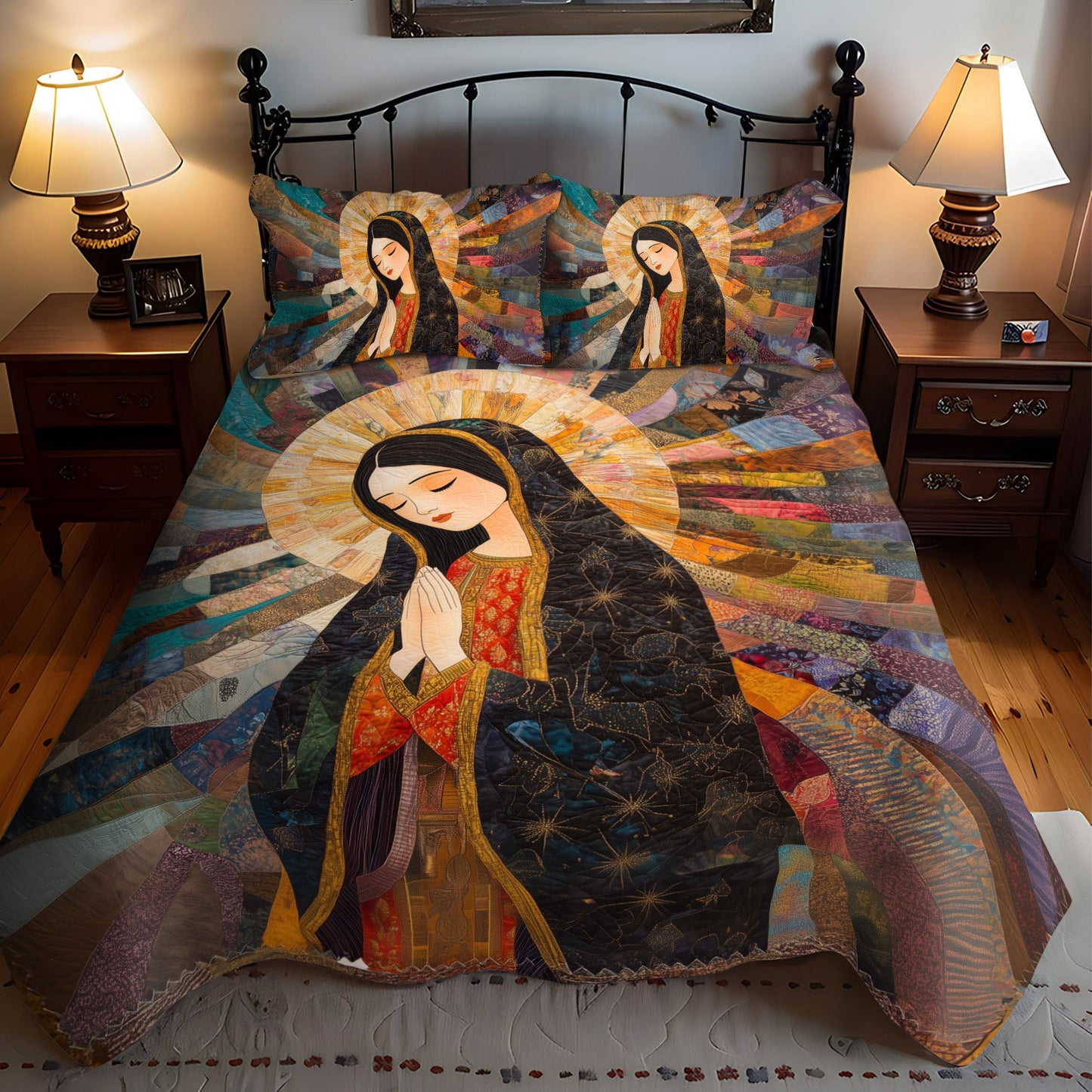 Peaceful Guardian 3-Piece Quilted Bedding Set NCU0PT2529