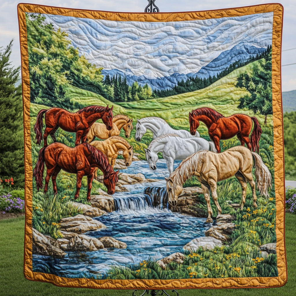 Peaceful Herd Quilted Blanket NCU0NT5669