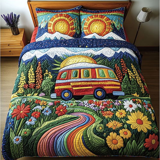 Peaceful Horizon 3-Piece Quilted Bedding Set NCU0DK4347