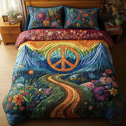 Peaceful Horizons 3-Piece Quilted Bedding Set NCU0PT4060
