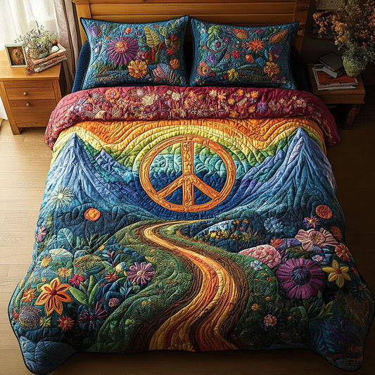 Peaceful Horizons 3-Piece Quilted Bedding Set NCU0PT4060