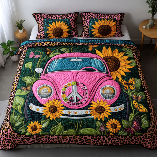 Peaceful Journey 3-Piece Quilted Bedding Set NCU0DK7897