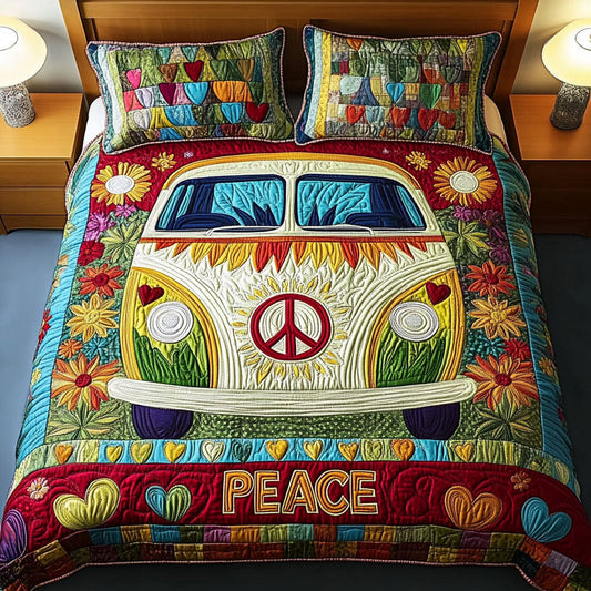 Peaceful Journey 3-Piece Quilted Bedding Set NCU0NT3900
