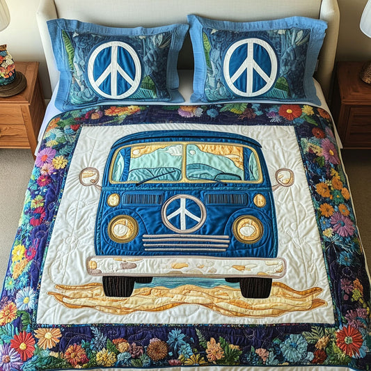 Peaceful Journey 3-Piece Quilted Bedding Set NCU0NT4099