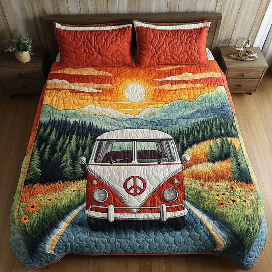 Peaceful Journey 3-Piece Quilted Bedding Set NCU0PT3970