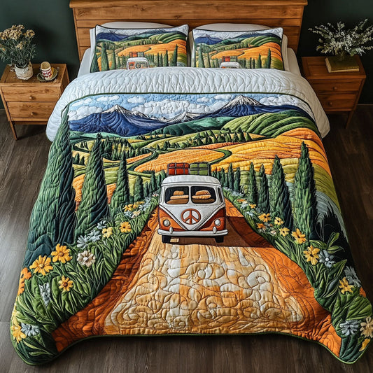 Peaceful Journeys 3-Piece Quilted Bedding Set NCU0PT4300