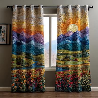 Peaceful Light Quilted Curtains NCU0DK10971