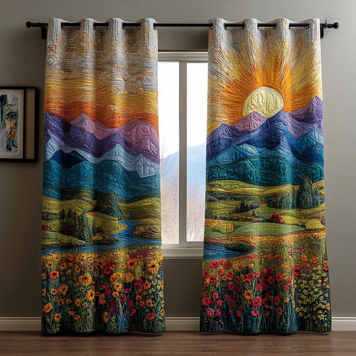 Peaceful Light Quilted Curtains NCU0DK10971