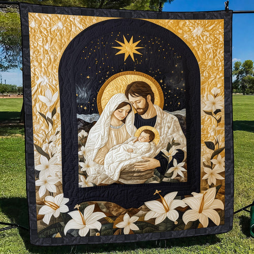 Peaceful Nativity Quilted Blanket NCU0TL1734