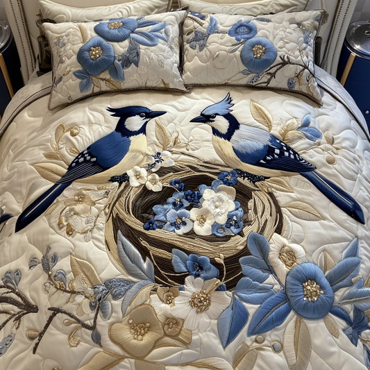 Peaceful Pair 3-Piece Quilted Bedding Set NCU0VH4262
