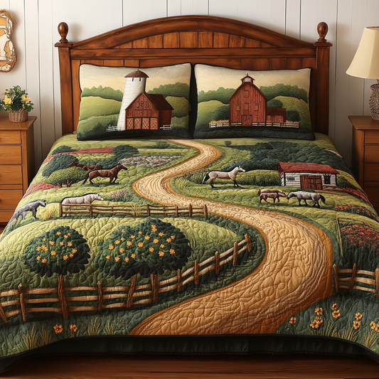 Peaceful Pastures 3-Piece Quilted Bedding Set NCU0VH4641