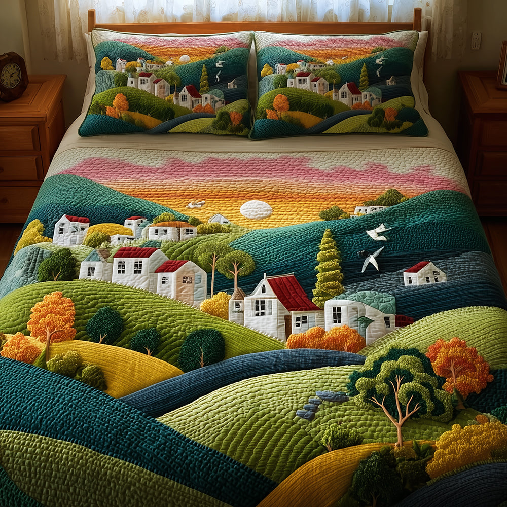 Peaceful Pastures 3-Piece Quilted Bedding Set NCU0TH3051