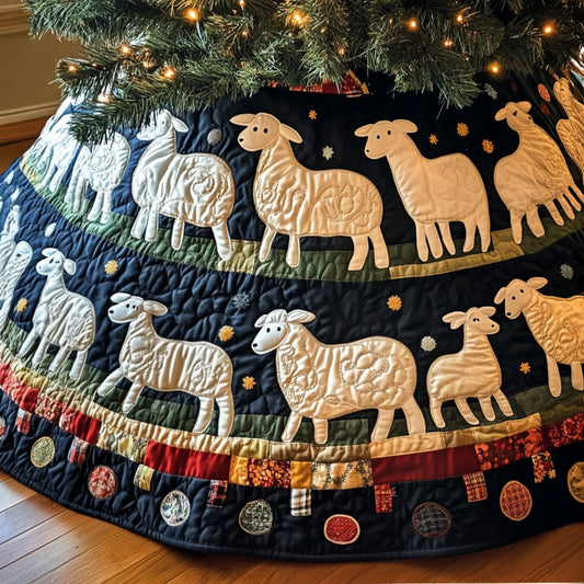 Peaceful Pastures Quilted Christmas Tree Skirt NCU0PT2421