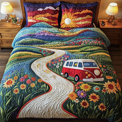 Peaceful Pathways 3-Piece Quilted Bedding Set NCU0PT3727