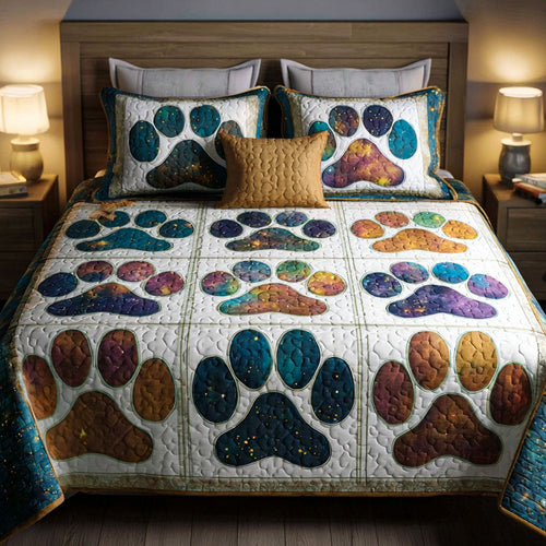 Peaceful Paw 3-Piece Quilted Bedding Set NCU0NT11865
